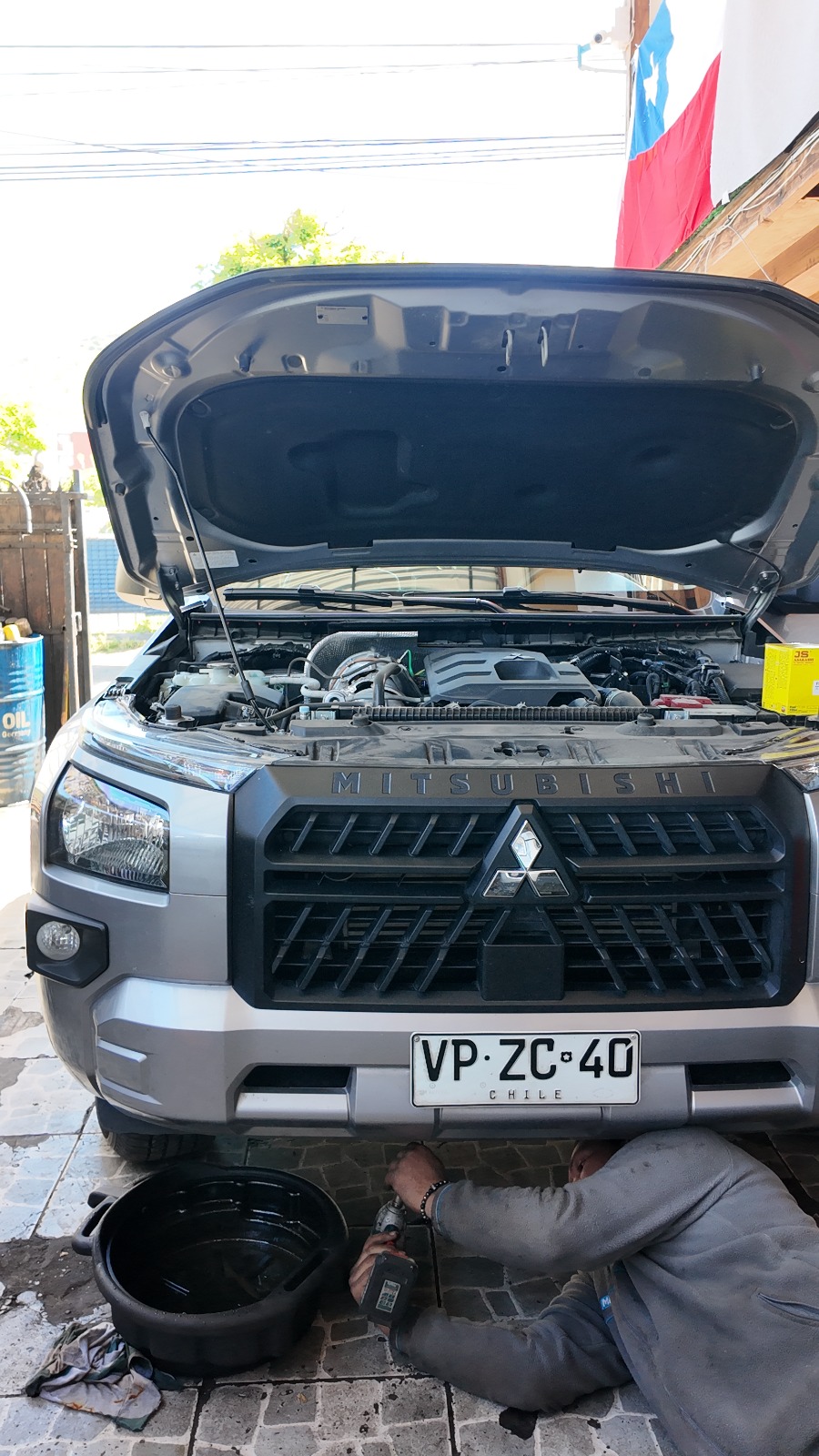 Mantención preventiva de camioneta Mitsubishi diésel